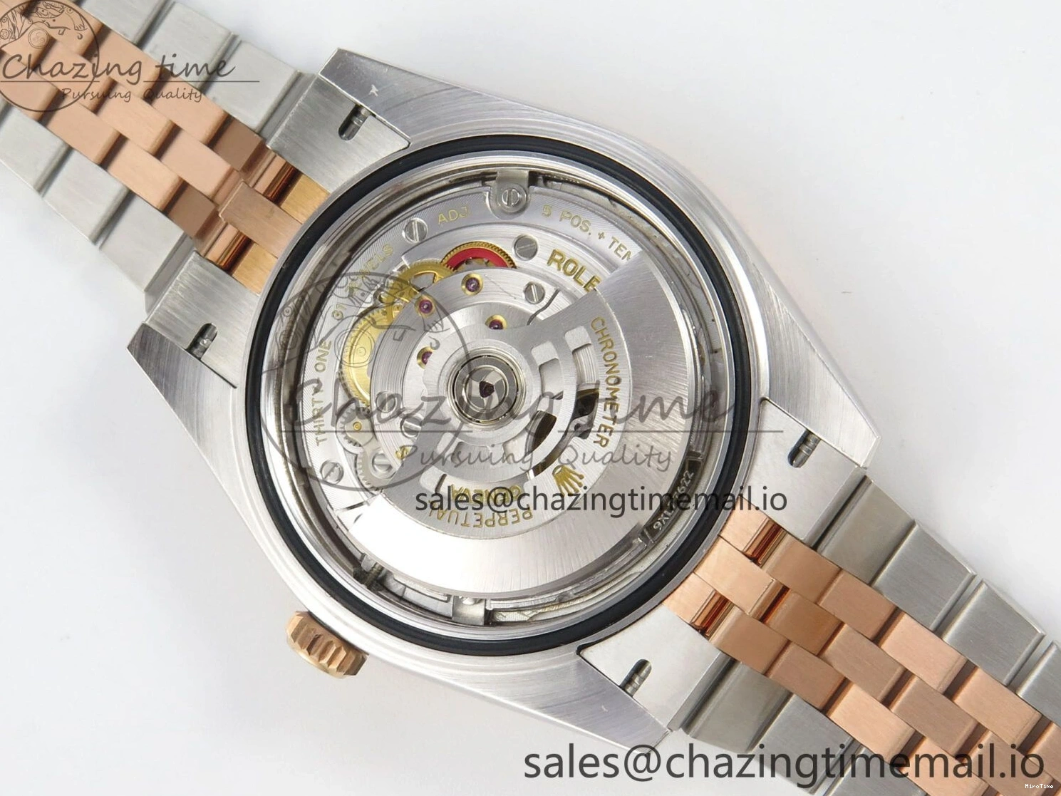 MiroTime 0202 DateJust 41 126331 SS RG ARF 1:1 Best Edition Brown Stick Dial on Jubilee Bracelet SH3235 (Weighted) TopPick 196